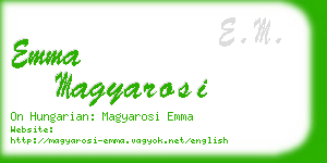 emma magyarosi business card